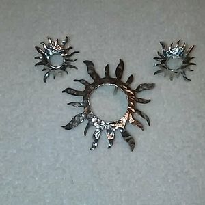 Sterling silver sunburst set